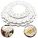 450 Pz Bianco Pizzo Centrini Rotondi Torta Di Imballaggio Pads Carta Pizzo Torta Usa e Getta Sicuro Non Tossico, Per Dolci, Snack, Matrimoni, Feste Di Compleanno, Decorazioni Per La Tavola—3 Misure