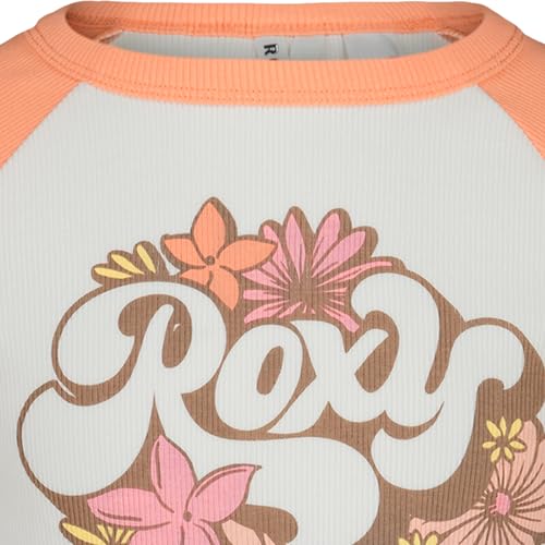 Image of Roxy Girls' Short Sleeve Snug Fit Ribbed Tee, Crew Neck Graphic T-Shirt, Soft & Comfortable