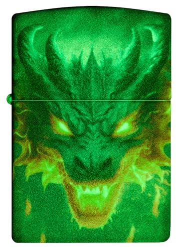 Image of Zippo Glowing Dragon Design 540 Color Glow in the Dark Pocket Lighter