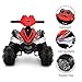 Kidzone 12V Battery Powered Ride On 4-Wheeler ATV w/LED Headlights, Forward and Reverse Gears, ASTM F963 Certified - Red