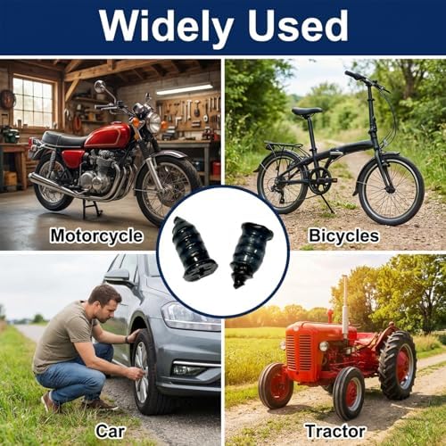 VIPFIT Tire Repair Rubber Nail Kit with Extraction Pliers, Screwdriver and Gloves - 40 PCS Vacuum Tire Repair Screws, Emergency Tubeless Tire Plug Kit for Car, Motorcycle, Truck, SUV, ATV - 5