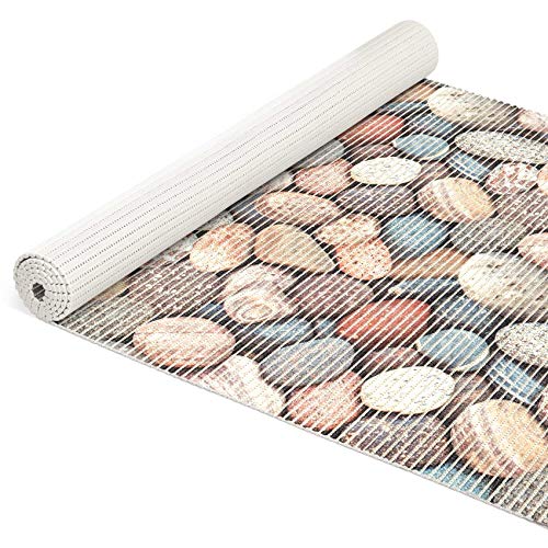 ANRO Weichschaummatte Badematte Bad Dusche WC Vorleger Teppich Antirutsch Badläufer Steine 200x65cm