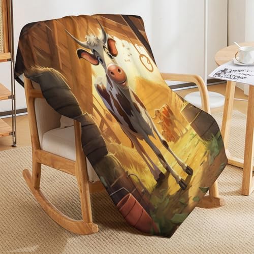 Couverture vache douce finis les frissons sur votre canape
