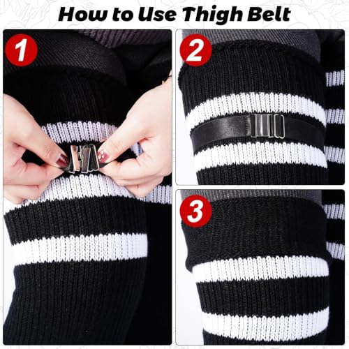 Image of LOUSGUTA Plus Size Thigh High Socks for Thick Thighs- Extra Long Womens Cable Knitted Over Knee High Leg Warmer
