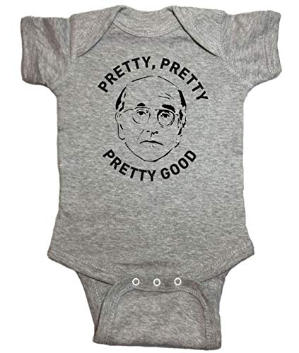 NorthStarTees Larry David/Seinfeld Baby One Piece Pretty, Pretty, Good Bodysuit (Heather Gray, Newborn)