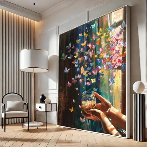 Tableau décoratif fantastique de papillons pour salon et chambre moderne