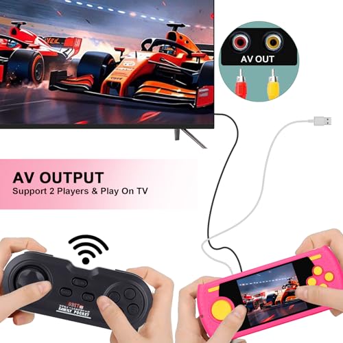 Retro Handheld Game Console for Kids: Hand Held Portable Electronic Video Games Gaming Consoles Systems for Teens Girls Boys Kids Ages 4-8/6-8/8-12 - 8bit Pocket Mini Game Console with 3\" Sceen