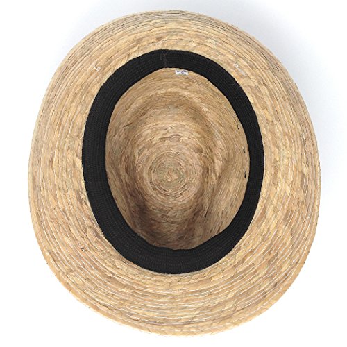 Mws Mexican Palm Leaf Straw Hat, Classic Cuban Style Upturn Brim Fedora For Men #TOP5