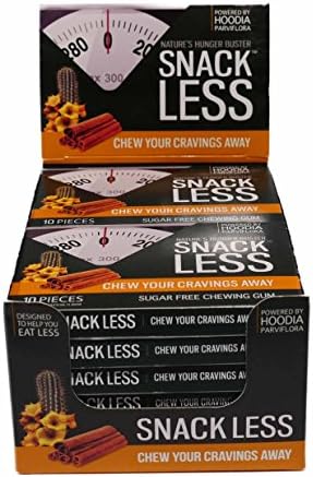 Snack Less Chewing Gum - Chew Your Cravings Away! - Case of 12 (120 Pieces Total) (Cinnamon)