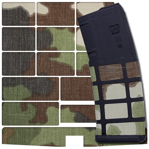 HolsterSmith EDC Wrap - PMAG Magazine Wrap - Cordura (500D) - (Compatible with Nemesis Woodlands Wolf) - Adhesive Fabric Wrap for PMAG Magazines - PMAG Grip Enhancement Fillers