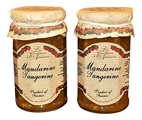 Les Confitures à la Ancienne Set of 2 Jars, Mandarine (Tangerine) French Preserves/Jam, 9.5 oz