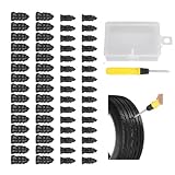 Kit di riparazione pneumatici da 60 pezzi, kit di riparazione per pneumatici, viti di riparazione pneumatici, chiodi in gomma, kit di riparazione per pneumatici auto, kit di riparazione universale per