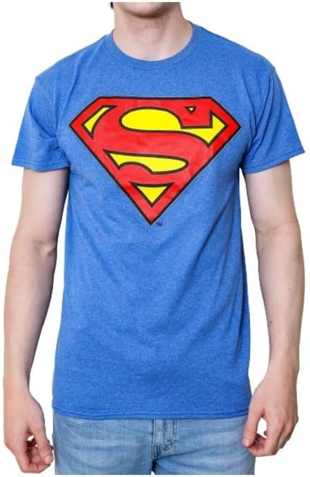 SUPERMAN Camiseta adulta com logotipo da Liga da Justiça DC, Royal
