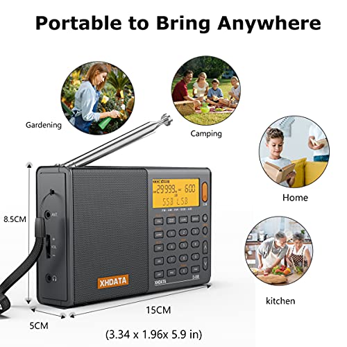 Weltempfänger XHDATA D-808 Tragbares Digitalradio
