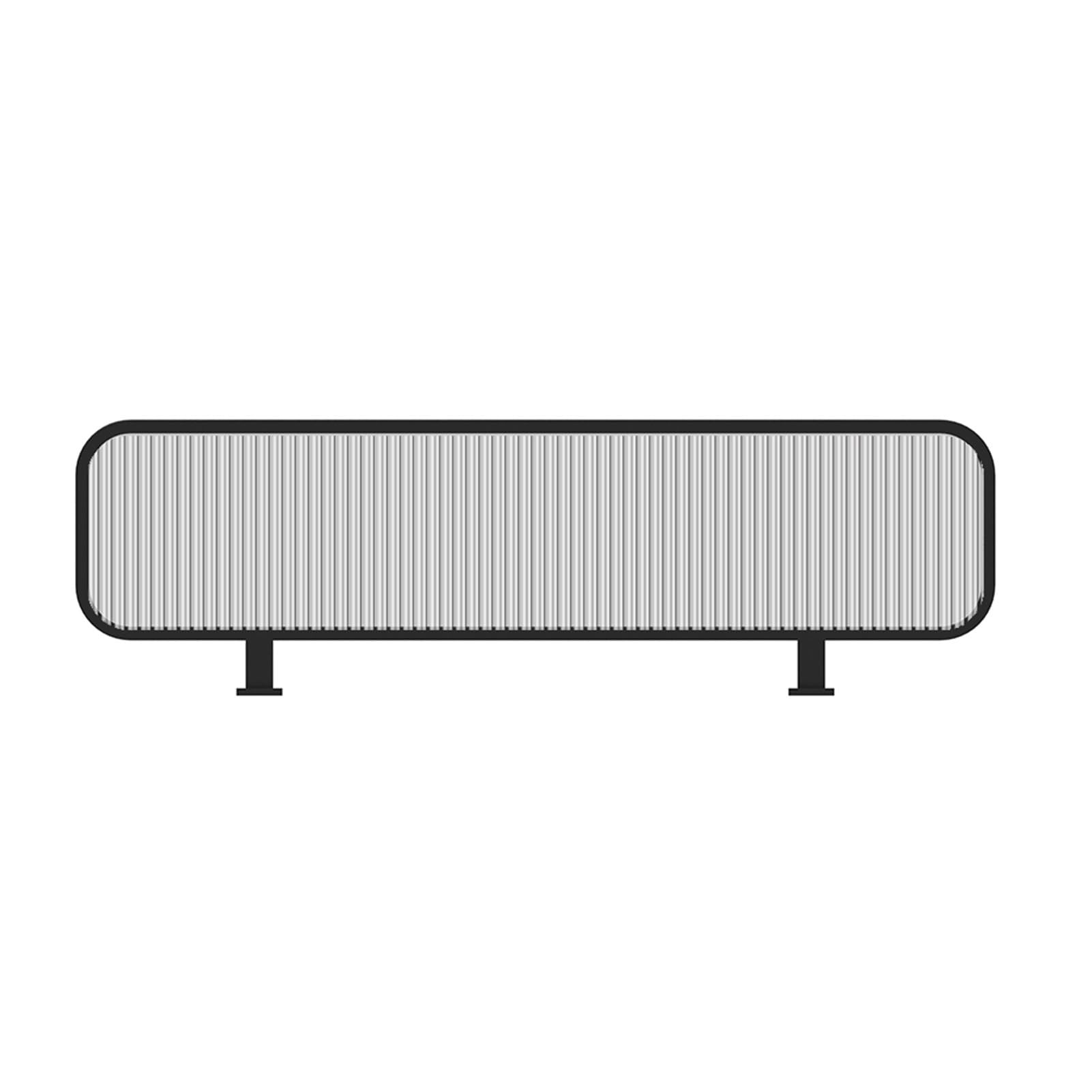 GJZQDKX Black Striped Matte Glass Desk Privacy Partition Panel 30x70cm Commercial Divider for Home Office Restaurant Hotel - Stylish Solution