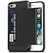 iPhone 7 Case, Anuck Shockproof iPhone 7 Wallet Case [Card Pocket] Anti-scratch Protective Shell Rugged Rubber Bumper Cover with Card Slot Holder for Apple iPhone 7 & iPhone 8 (4.7 inch) - Black