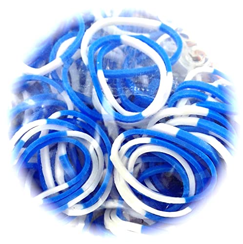 Lagiwa - Recharge bracelet loom bands bicolor 180 élastique modèle aux choix (M1)