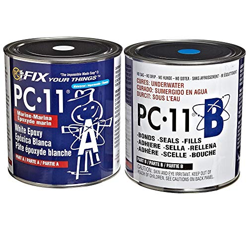 Image of PC Products - 128114 PC-11 Two-Part Marine Epoxy Adhesive Paste, Off White, 8 lb in Two Cans