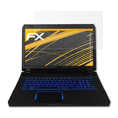 Preisvergleich Produktbild atFoliX Panzerfolie kompatibel mit Medion Erazer X7853 MD60603 Schutzfolie, entspiegelnde und stoßdämpfende FX Folie (2X)