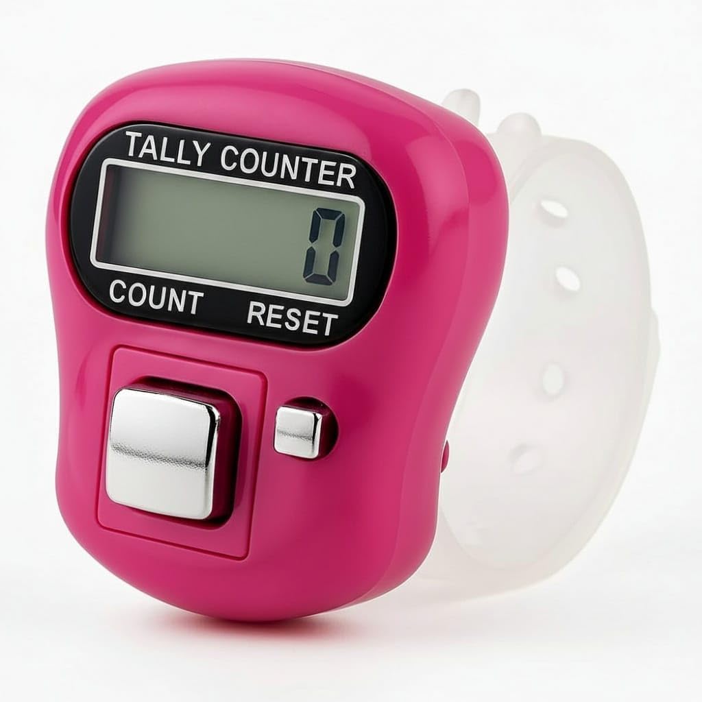 Naam Jap Counter | Mini Digital Tally Counter Finger Ring | Electronic Chanting Count Machine for Mantra Jap, Meditation, Prayer & Cricket Umpire | Digital Counting Device (Pack of 1 PIS)-image-2