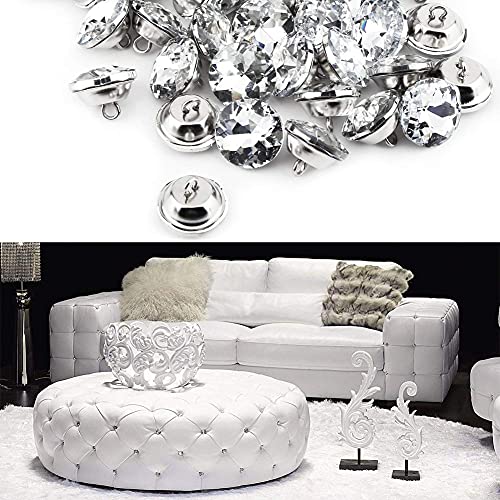 50Pcsbuttons Rhinestone Crystal Buttons Bright Diy Crafts Decoration Buttons For Bags Shoes Dress Wedding Party (20Mm) #TOP7