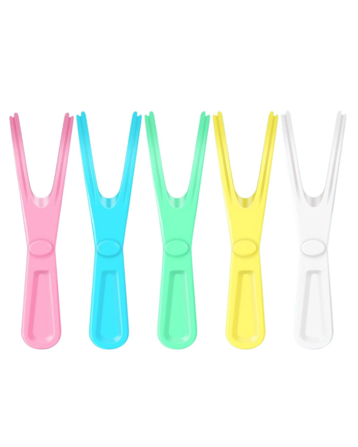 5PCS Porte-Fil Dentaire Réutilisable, Nettoyage des Dents Support de Fil Dentaire, Floss Pick Produits en Forme de Y, Nettoyage Interdentaire Support de Remplacement pour Dental Floss