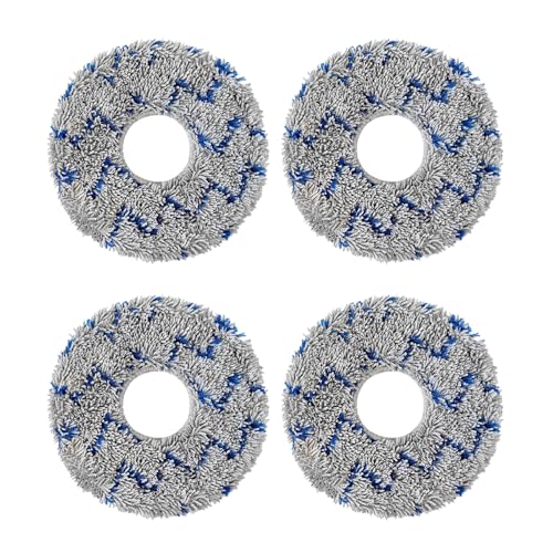Mop Pads Replacement Compatible with ECOVACS DEEBOT T50 Pro Omni / N30 Pro Omni / T30 Pro / T30S Combo / T30S / T20 Omni / T10 Omni / X1 Omni / X1 Turbo / X2 Omni/Yeedi M12 Pro+ Spare Parts (4 Pack)