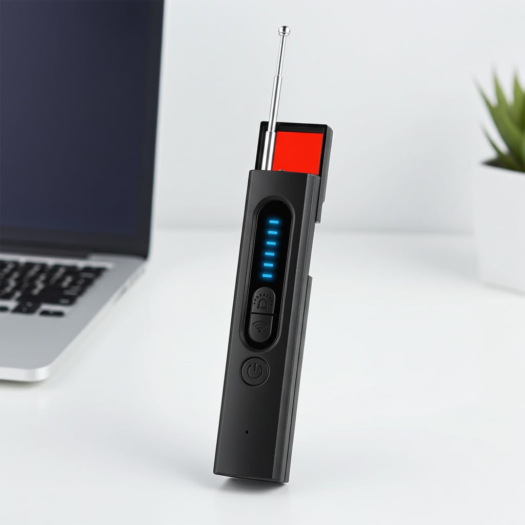 Anti Spy Wireless Signal Hidden Camera Detector with 360 RF Signal Detection GPS Tracker Scanner Adjustable Level Sensitivity