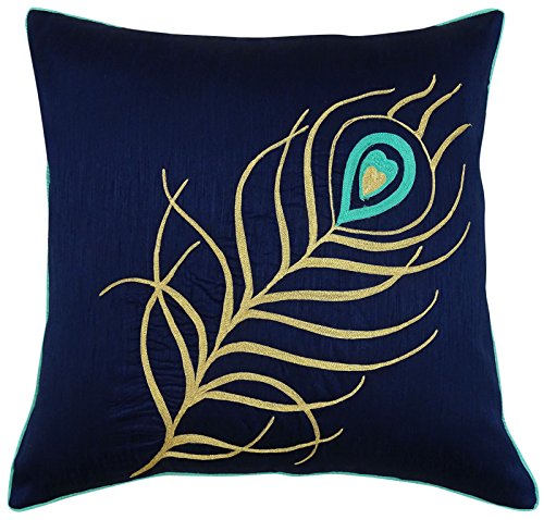 S4Sassy Fodera per Cuscino Ricamata in Piume di