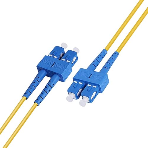 「Power-connoisseur」OS2 シングルモード 光ファイバーパッチコード, デュプレックス 2芯, SC-SC コネクタ, 9/125μm, LSZH（低煙無ハロゲン）, 20m, データセンター/基幹回線用, 10G/40Gネットワーク対応, Cisco/Juniper/NEC/Fujitsu/Hitachi 互換可能性あり（要確認）2025IRのサムネイル