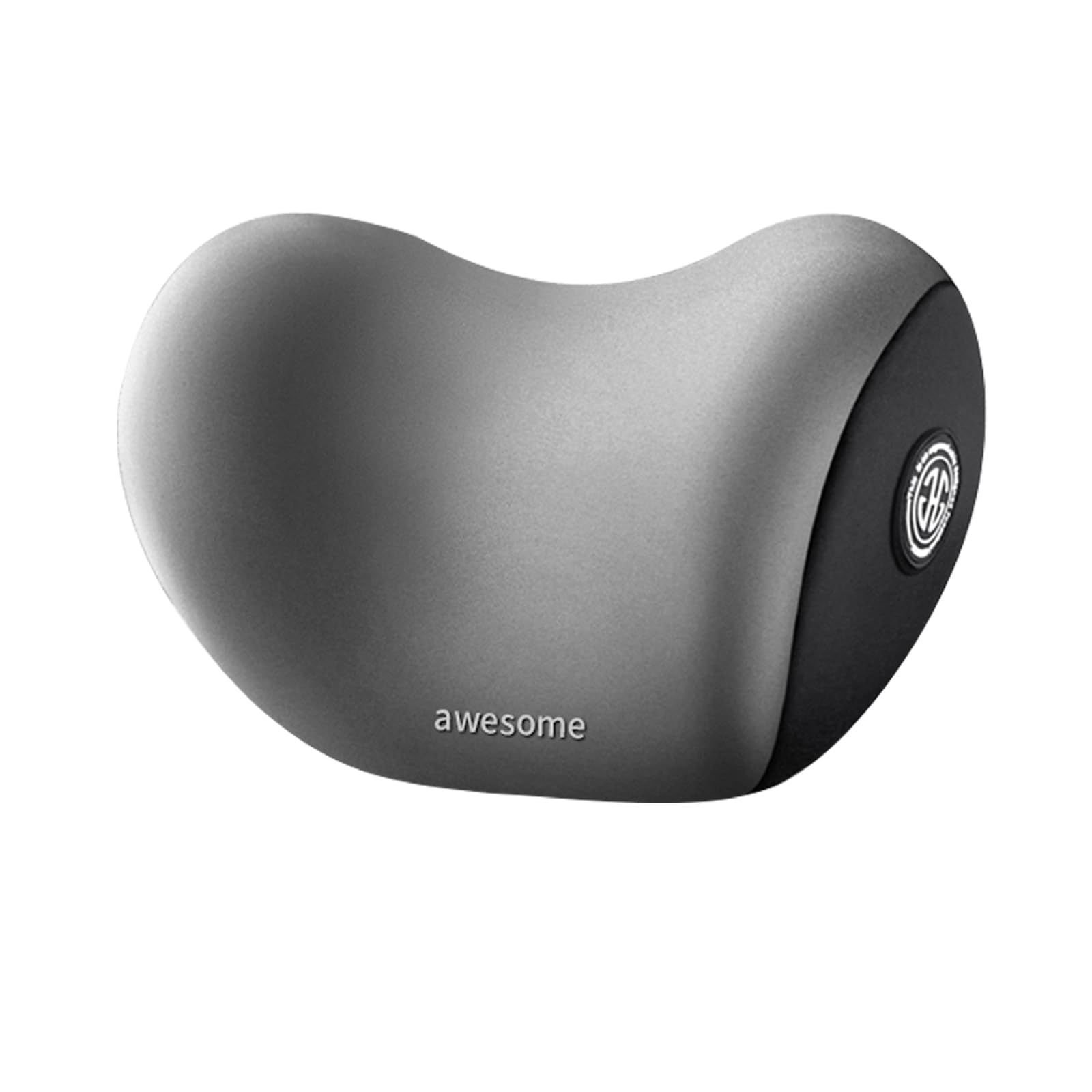 MIGIFTDY Cojín cervical para asiento de coche, cómodo, transpirable, espuma viscoelástica, cubierta extraíble (gris)