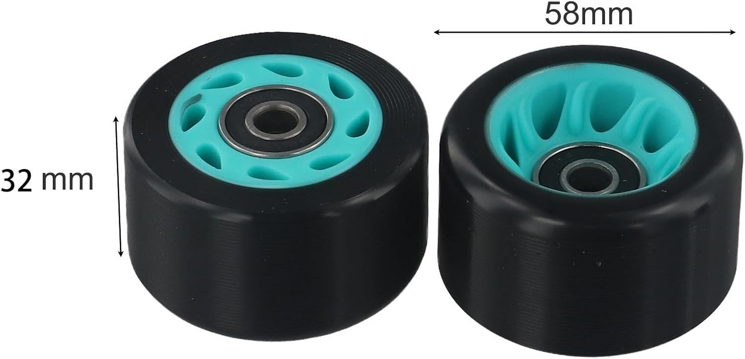 8Pcs Roller Skate Wheels For Inline Skates And/Quad Skateboards Polyurethane Roller Skate Wheels, PU Double-Row Quad Skateboard Accessories, High Carbon Steel Bearings