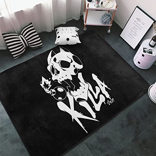 ジョジョの奇妙な冒険 キラークイーン アニメ カーペット 長方形 ラグマット ラグ 絨毯 夏用 防ダニ 抗菌 防音 防臭 ふわっと手触り おしゃれ 優しいフランネルラグ 床暖房対応 洗える 滑り止め付 キャラクター 人気 プレゼント 100 × 150 c