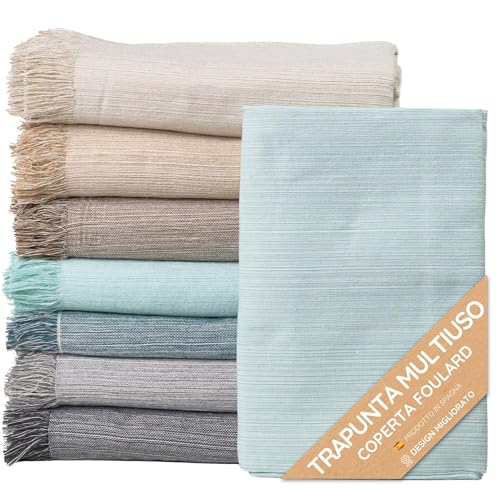 ✅ Grande coperta per divano adatta per divano e letto. È un copridivano multiuso a quadri o foulard dal design unico.