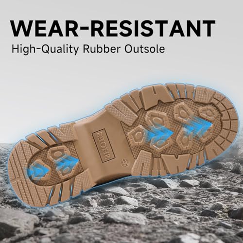 Image of Steel Toe Work Boots for Men - High Top Puncture Resistant Safety Boots - Industrial Boot for Worker - Comfortable Work Boot for Construction
