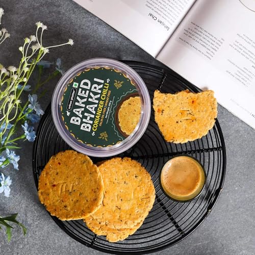 Image of urban platter Baked Coriander Chilli Bhakri, 200gm (Wheat Free, Traditional Gujarati Snack)
