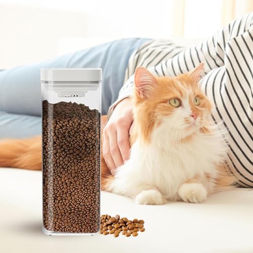 Contenedor de comida para mascotas con tarro sellado transparente para frutas secas 4