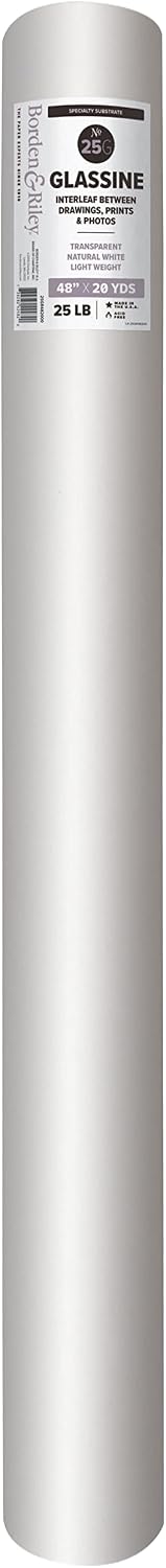 Borden & Riley 24" x 20 Yards #25G Glassine Paper Roll, 25 LB, 1 Roll Each (25GR242000) image 4