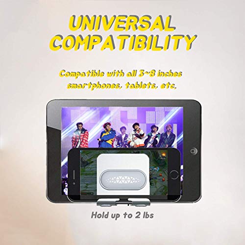 Eztool4U Shower Phone Holder (2Pack) Adjustable Premium Wall Mount Aluminum Stand, Easy Adhesive Strips, Anti-Slip Base And Charging Port, Compatible With Iphone Samsung Galaxy, For Bathroom, Kitchen #TOP4