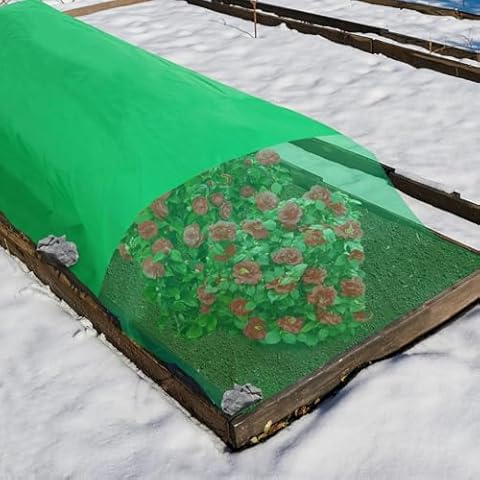2.0oz/yd² Plant Covers Freeze Protection - 10 x 30 ft Easy of Use Green Winter Plant Frost Blanket Shield for Raised Beds, Reusable Garden Fabric Cloth Floating Row Cover for Outdoor Plants, Small Cover