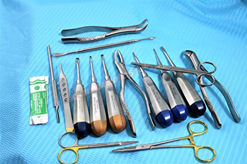 Premium German Set Of 25 Veterinary Dental Extraction Instruments Kit Forceps #TOP3