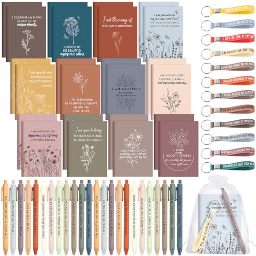 Mooliwe 72 Pcs/24 Set Positive Affirmation Gift Set Gratitude Notebooks