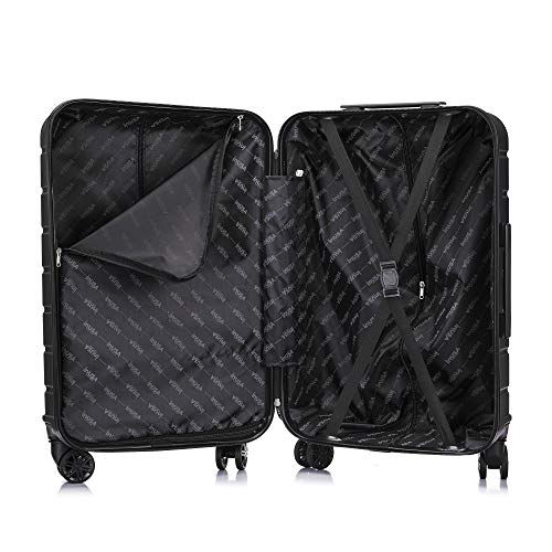 InUSA Trend Plastic 3-Piece Luggage Set, Black (IUTRESML-BLK) by InUSA - Used condition - Image 4