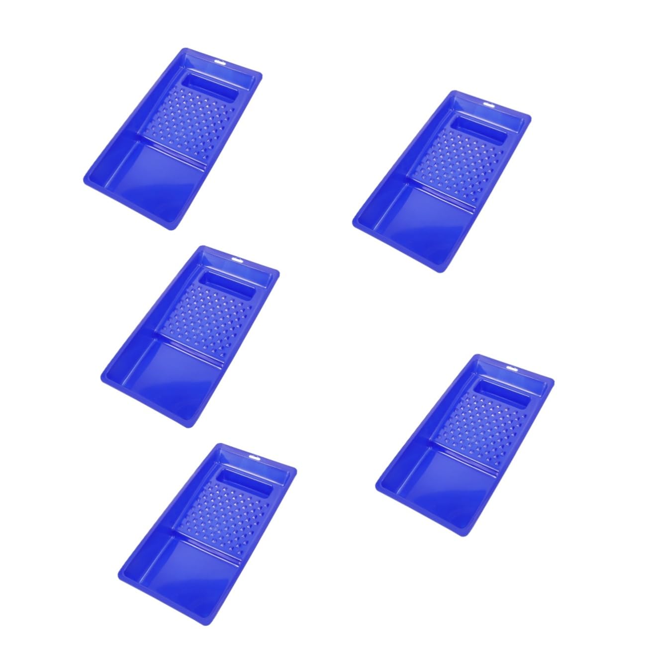 5 Stück Kunststoff Farbwanne für Malerarbeiten Maler Tray mit Ergonomischem Griff Leicht zu Reinigen für Wandfarben Version Blau