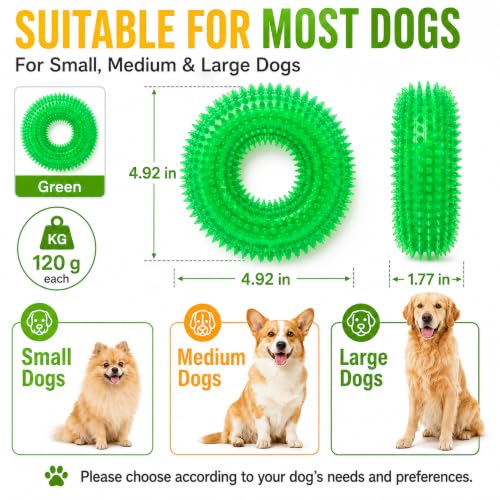 Image of Squeaky Dog Toys for Aggressive Chewers, Floating Donut Ring for Large Dogs
