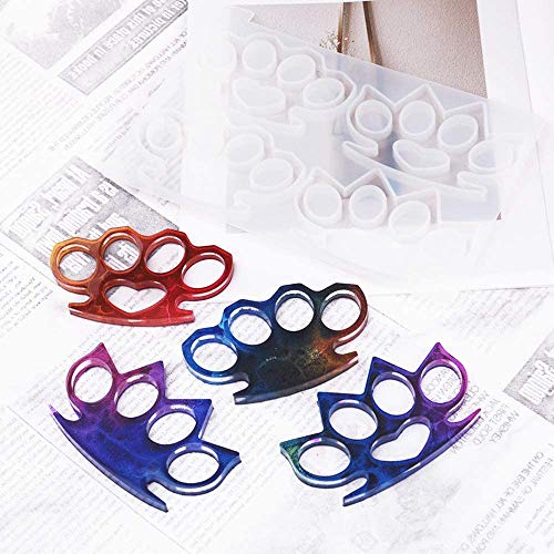 Knuckles Silicone Mold, 4 Brass Knuckles Shape Silicone MoldsReusable DIY Craft Epoxy Resin Mold Holder for Handmade Jewelry Crafts, Key Chain, Decoration - Thumbnail 4