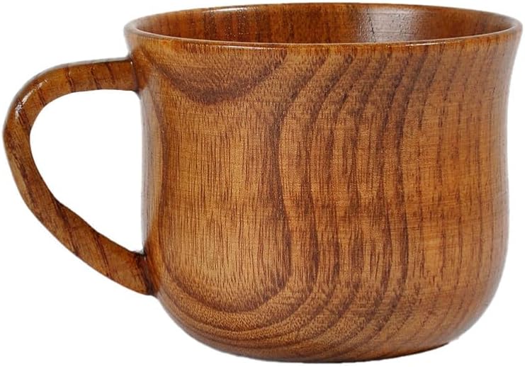 Jujube Beer Mug with Handle Reusable Drinking Cup for Tea Milk Water Solid Practical Cup