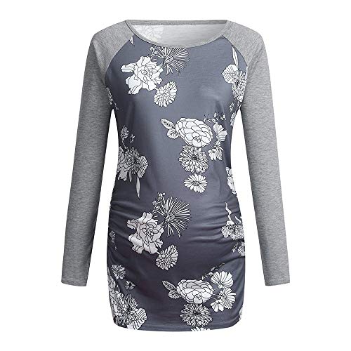 Preisvergleich Produktbild FIRSS Damen Umstandsshirt,Drucken Umstandstop Langarm Schwangerschaft Rundkragen Umstandsmode Kleidung T-Shirt Mutterschafts Umstandskleidung