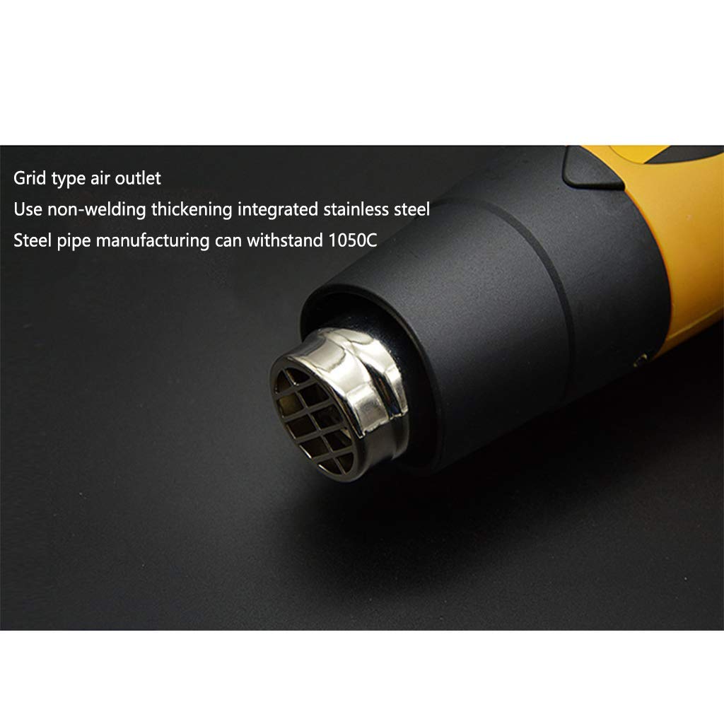 Pistolet Thermique Industriel 2000W, Pistolet Thermique avec écran LCD numérique, température Variable (400 ℃ -650 ℃)