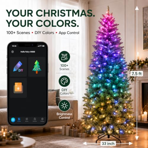 Avatar Controls 7.5FT Smart Prelit Pencil Christmas Tree, 350 LEDs - Image 4